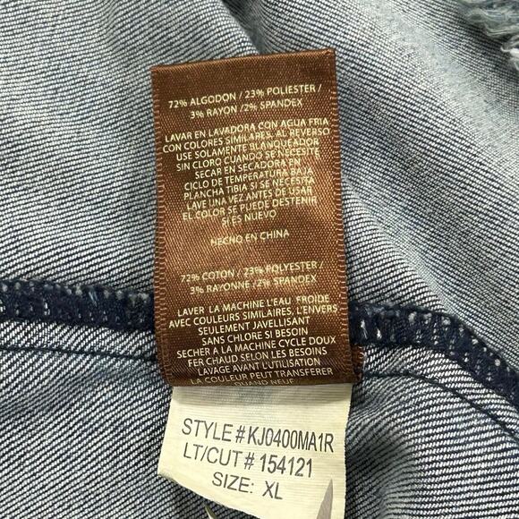 KUT from the Kloth Jill Raw Hem Denim Jean Jacket Blue - Picture 10 of 11